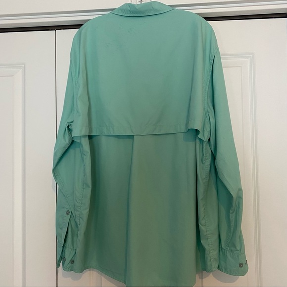 Field & Stream Men's Latitude Fishing Long Sleeve Shirt Ocean Green  XL - Picture 2 of 6